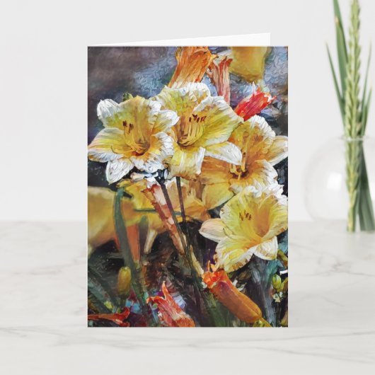 Liuelle Blume Garden Art Note Card Karte (Vorderseite)