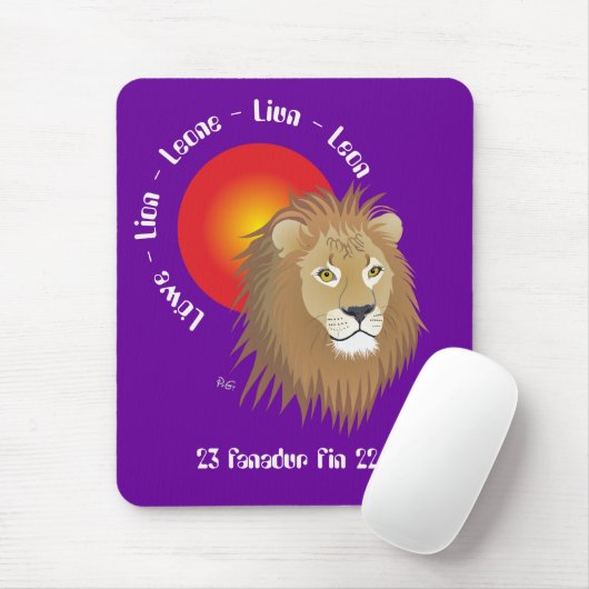 Liun 23 fanadur fin 22 avust Mauspad (Mit Mouse)