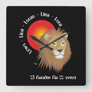 Liun 23 fanadur fin 22 avust quadratische wanduhr