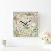 Livbelieve Cherish Quadratische Wanduhr (Zuhause)