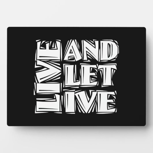 Live-12-Step-Erholung-Slogan-Angebot Gelassen Fotoplatte (Vorderseite)