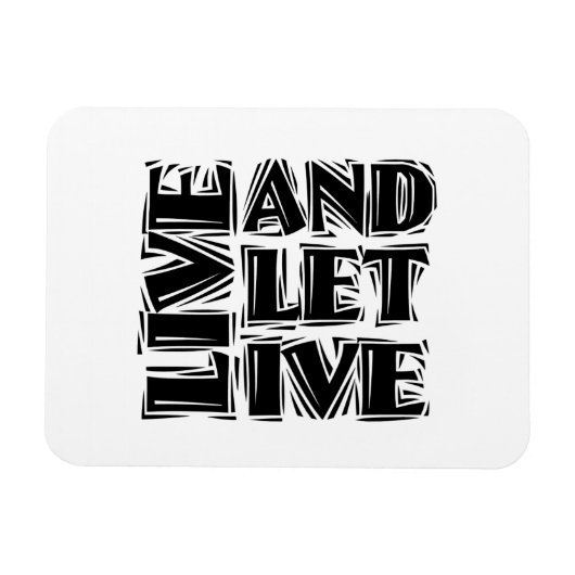 Live-12-Step-Erholung-Slogan-Angebot Gelassen Magnet (Horizontal)