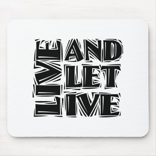 Live-12-Step-Erholung-Slogan-Angebot Gelassen Mousepad (Vorne)