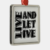 Live-12-Step-Erholung-Slogan-Angebot Gelassen Ornament Aus Metall (Rechts)