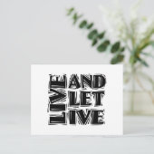 Live-12-Step-Erholung-Slogan-Angebot Gelassen Postkarte (Stehend Vorderseite)