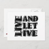 Live-12-Step-Erholung-Slogan-Angebot Gelassen Postkarte (Vorne/Hinten)