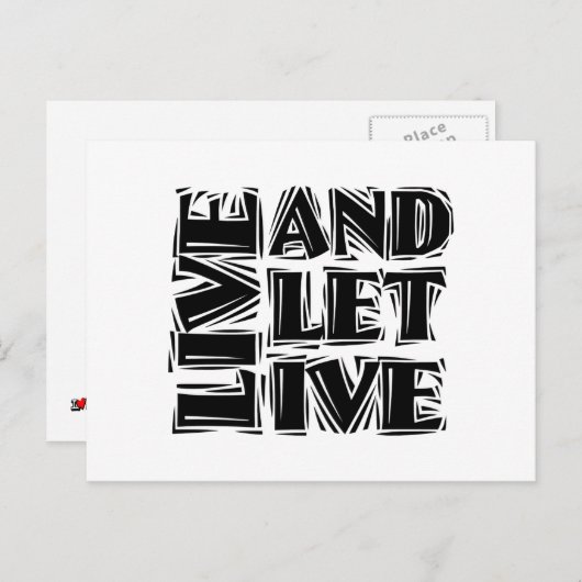 Live-12-Step-Erholung-Slogan-Angebot Gelassen Postkarte (Vorne/Hinten)