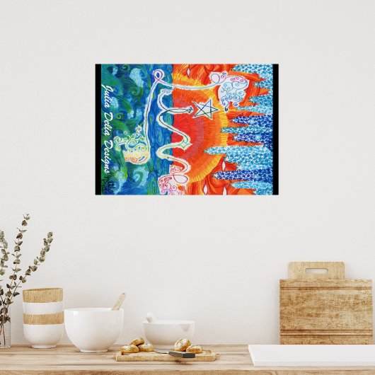 "Live" 20" x 28" Poster (Küche)