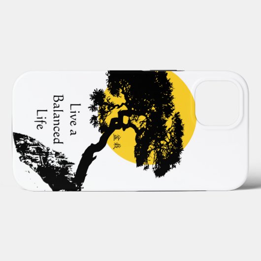 Live a Balance Life Bonsai Tree Case-Mate iPhone Hülle (Rückseite (Horizontal))