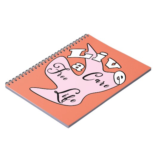 Live a care free life notebook notizblock (Linke Seite)