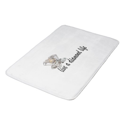 Live a Diamond Life Badematte (Schrägansicht)