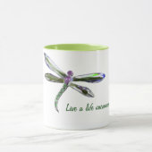 Live a Life Uncommon - Dragonfly-Tasse Tasse (Zentrum)