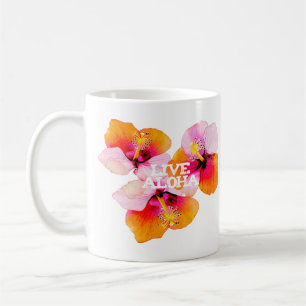 Live Aloha Hibiskus Florale Tropische Blumen Hawai Kaffeetasse