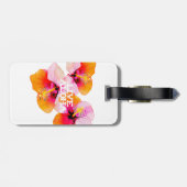 Live Aloha Tropical Hibiscus Wedding Favor Hawaii Gepäckanhänger (Rückseite horizontal)
