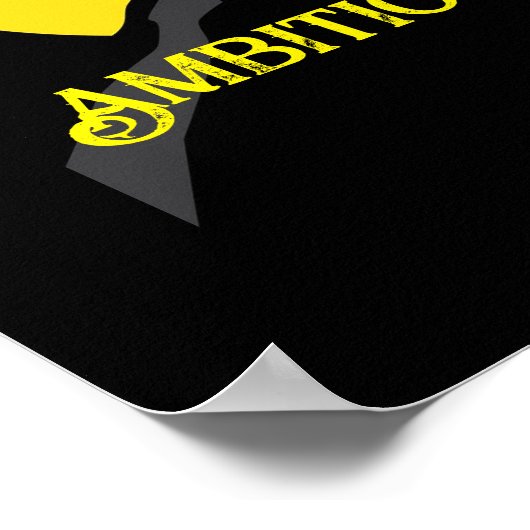 Live Ambitiously Poster (Ecke)