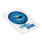 Live and Dive Scuba Diver Magnet (Rechte Seite)