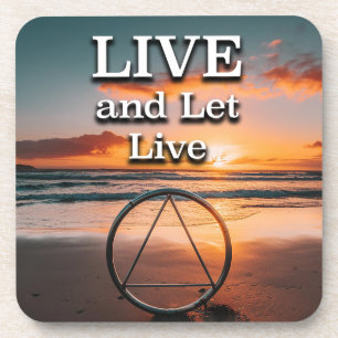 Live and Lass Live Erholung Slogan Sunrise Getränkeuntersetzer