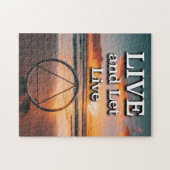 Live and Lass Live Erholung Slogan Sunrise Puzzle (Horizontal)