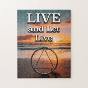 Live and Lass Live Erholung Slogan Sunrise Puzzle