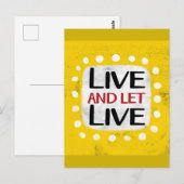 Live and Lass Live Postcard Postkarte (Vorne/Hinten)