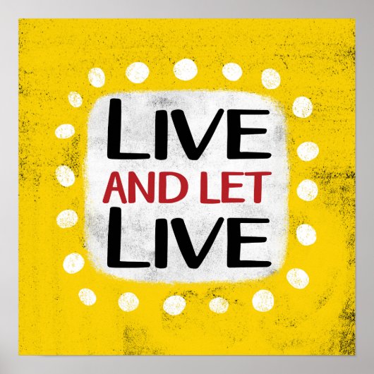 Live and Lass Poster Wall Art (Vorne)