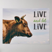 "Live and lass" vegan Poster (Vorne)