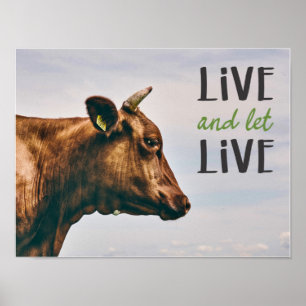 "Live and lass" vegan Poster