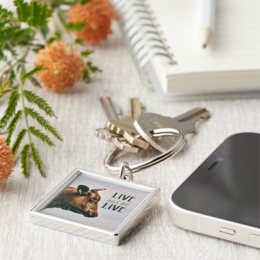 "Live and lass" vegan Schlüsselanhänger (Seite)