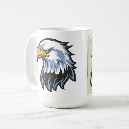 Live and Learn Eagle Design Coffee Mug Kaffeetasse (Vorderseite Links)