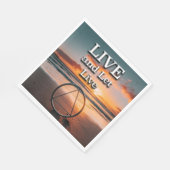 Live And Let Live Recovery Slogan Sunrise Serviette (Ecke)