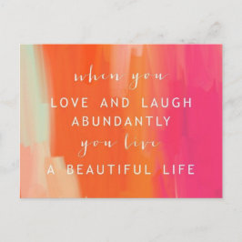 Live and Liebe Life Postcard Postkarte