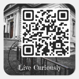 Live-Aufkleber Quadratischer Aufkleber