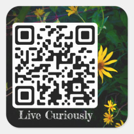 Live-Aufkleber Quadratischer Aufkleber