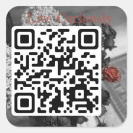 Live-Aufkleber Quadratischer Aufkleber