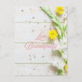 Live Beautiful - iPhone/iPad Gehäuse Postkarte (Vorderseite)