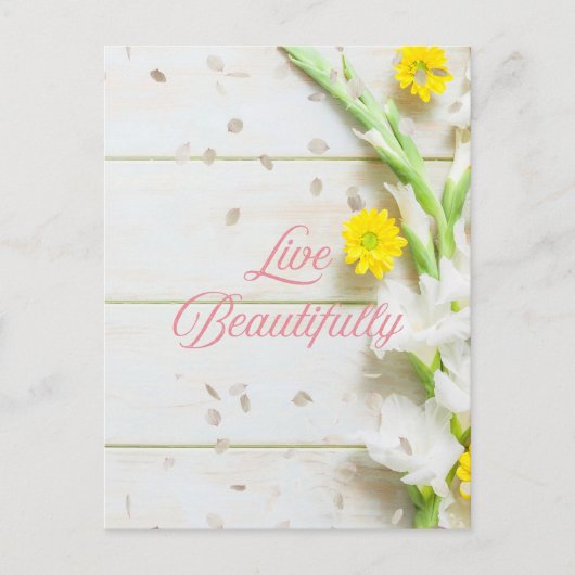 Live Beautiful - iPhone/iPad Gehäuse Postkarte (Vorderseite)