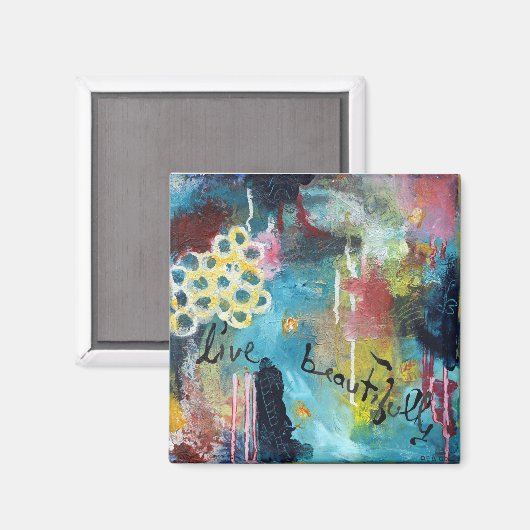 Live Beautiful Magnet (Vorderseite/Rückseite)