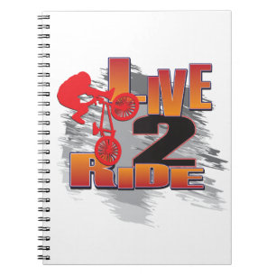 Live-BMX Radfahrer der Fahrt2 Notizblock