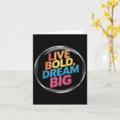 Live Bold Dream Big Sticker Karte (Gelbe Blume)