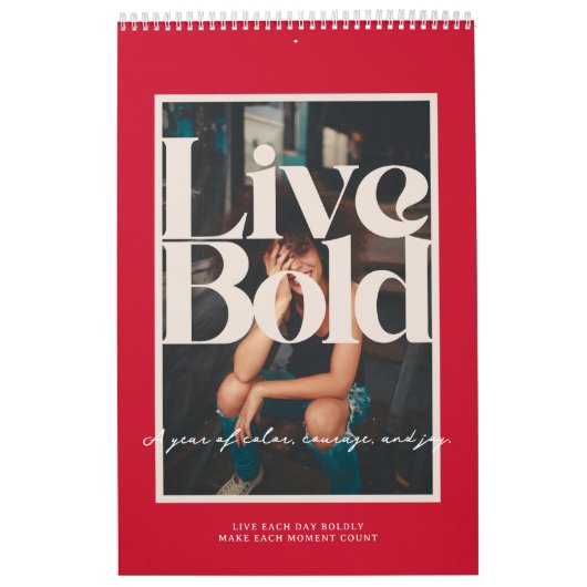 Live Bold | Moderner Motivierend Foto Kalender (Titelbild)