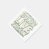 Live Bolly.Live Freely Serviette (Ecke)