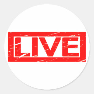 Live-Briefmarke Runder Aufkleber