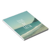 Live by Faith Bible Verse Notizblock (angewinkelt)