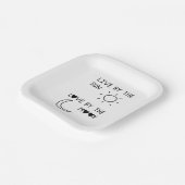 Live by the sun Love by the moon Pappteller (Gewinkelt)