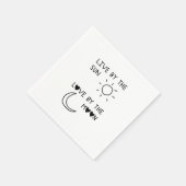 Live by the sun Love by the moon Serviette (Ecke)