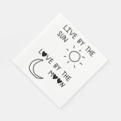 Live by the sun Love by the moon Serviette (Ecke)