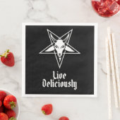 Live Delicious Black Phillip Baphomet Serviette (Beispiel)