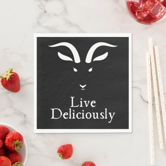 Live Delicious Black Phillip Luncheon Serviette (Beispiel)