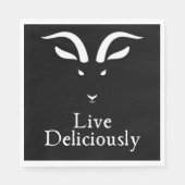 Live Delicious Black Phillip Luncheon Serviette (Vorderseite)