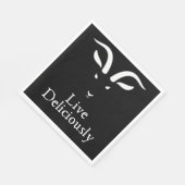 Live Delicious Black Phillip Luncheon Serviette (Ecke)